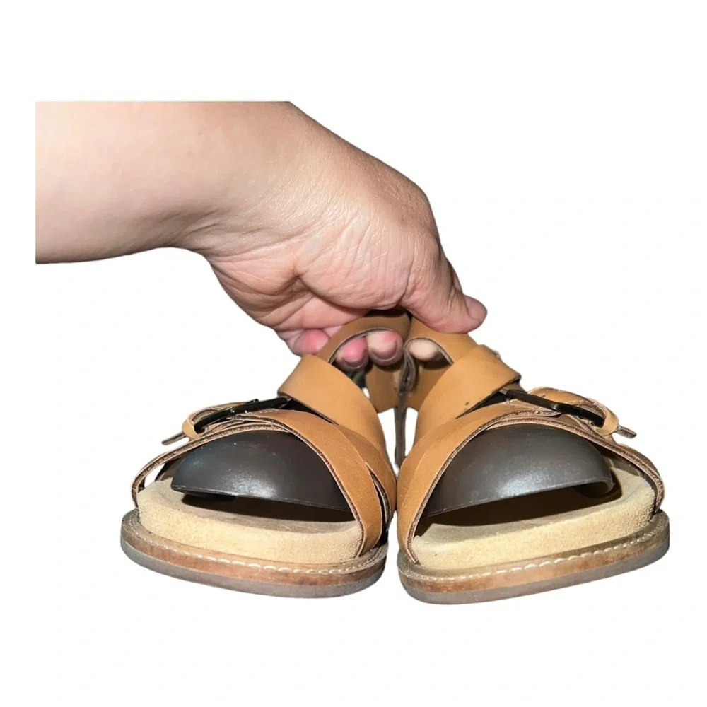 CLARKS Artisan Sandals Flats Fisherman Open Toe Straps Leather Shoes Sz 9 - Picture 5 of 14